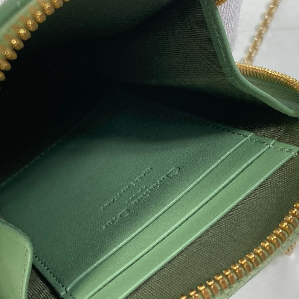 Christian Dior Shoulder Bag S0872ONMJ_M59H leather green cannage phone case Lady Dior LADY DIOR phone holder Women Used