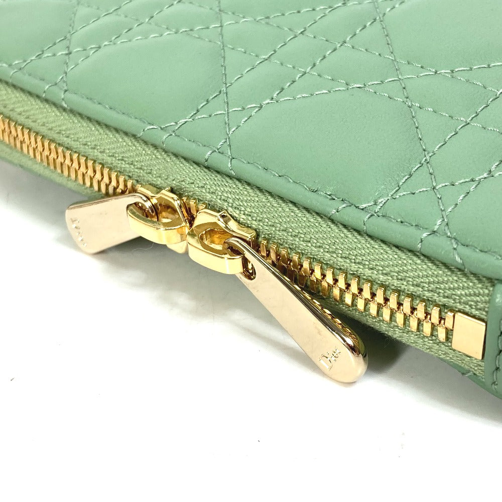 Christian Dior Shoulder Bag S0872ONMJ_M59H leather green cannage phone case Lady Dior LADY DIOR phone holder Women Used