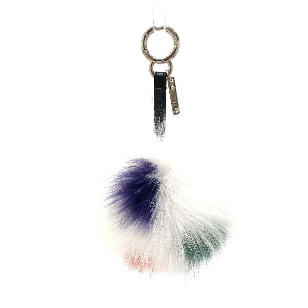 FENDI Bag charm fur white Bonbon charm