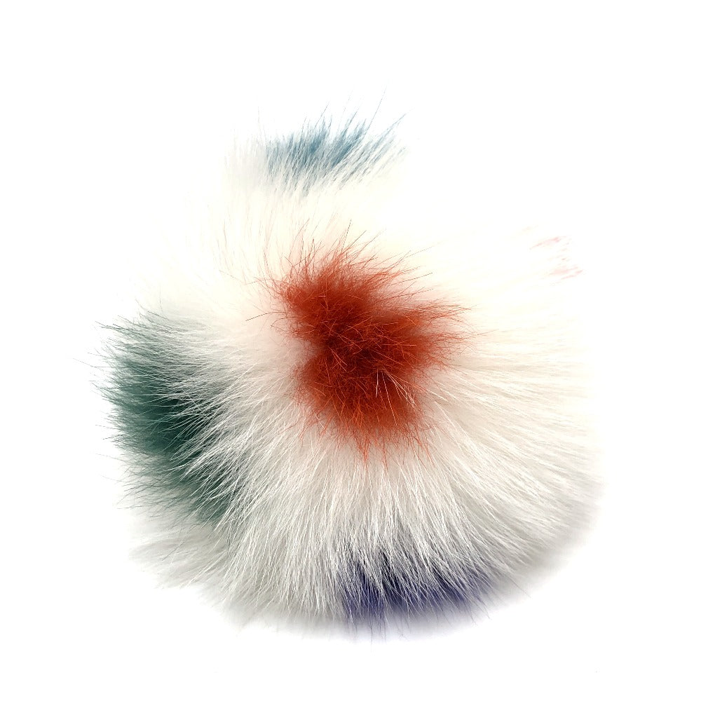 FENDI Bag charm fur white Bonbon charm