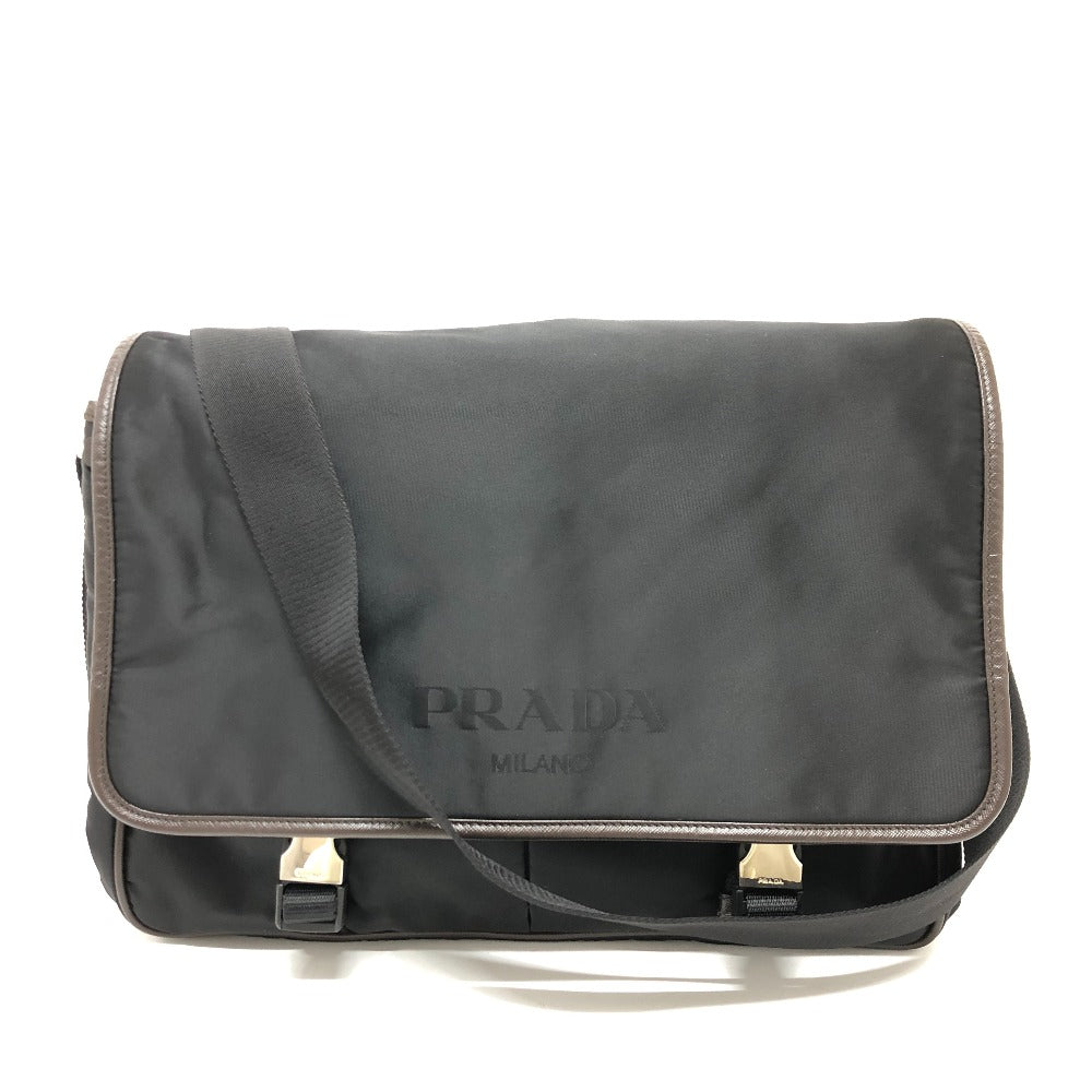 PRADA Shoulder Bag VA0793 Nylon black Messenger bag mens Used