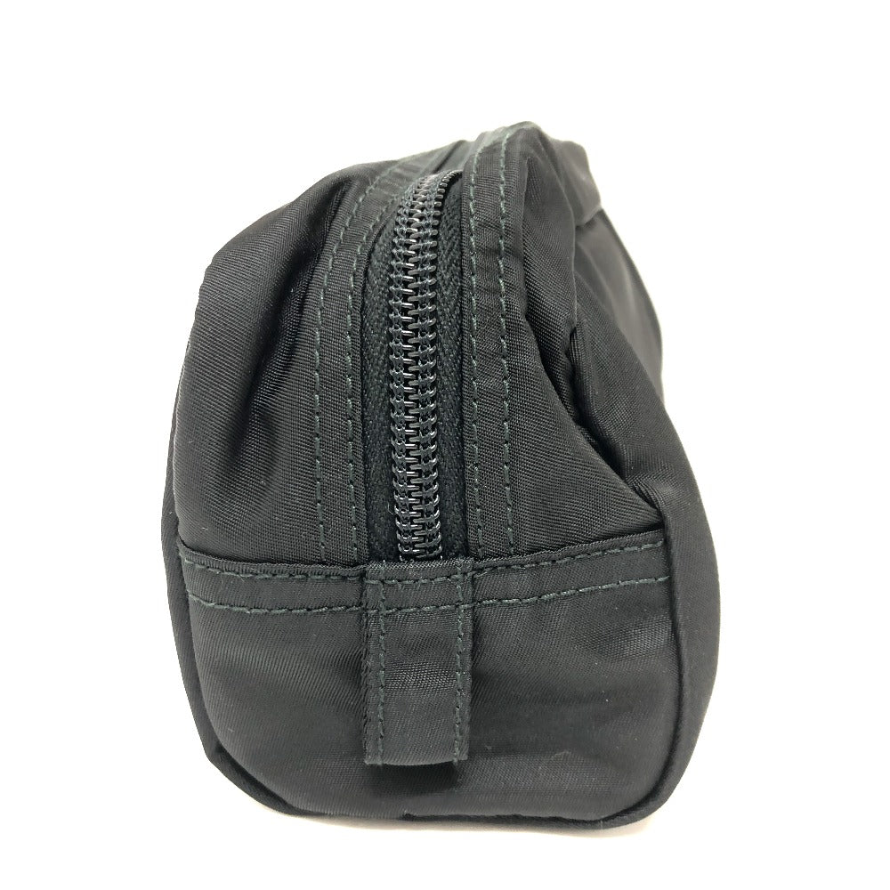 PRADA Pouch 1NA350 Nylon black Triangle logo Women Used