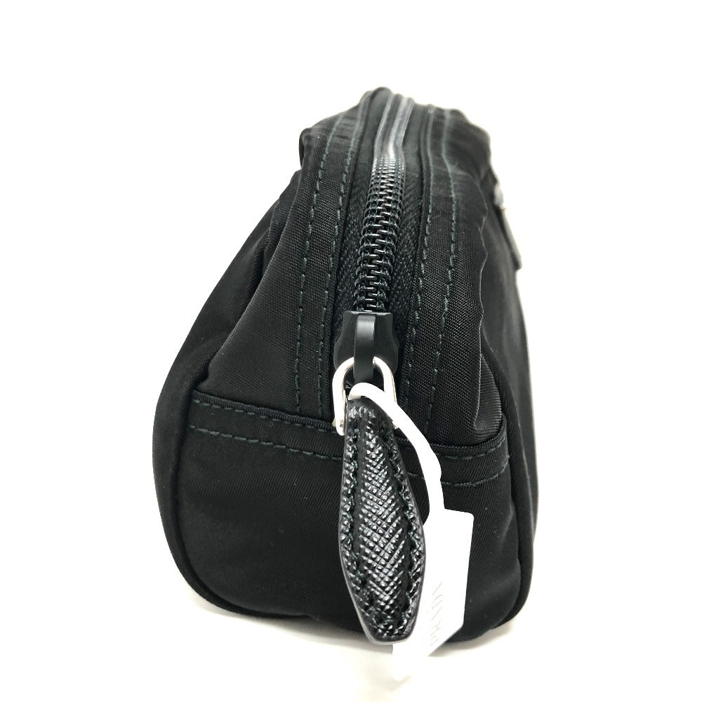 PRADA Pouch 1NA350 Nylon black Triangle logo Women Used
