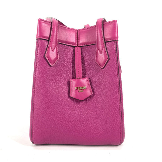 FENDI Shoulder Bag 8BS083 leather purple ORIGAMI MINI Small Women Used
