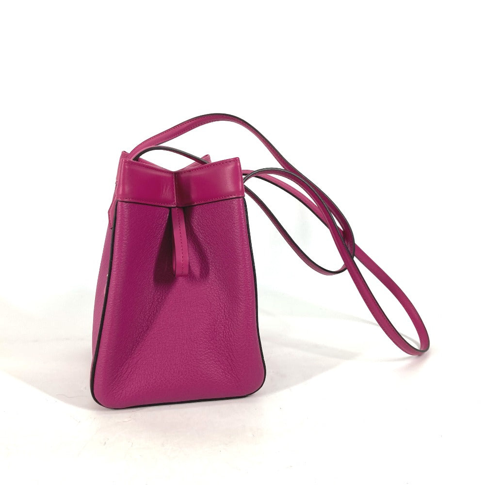 FENDI Shoulder Bag 8BS083 leather purple ORIGAMI MINI Small Women Used