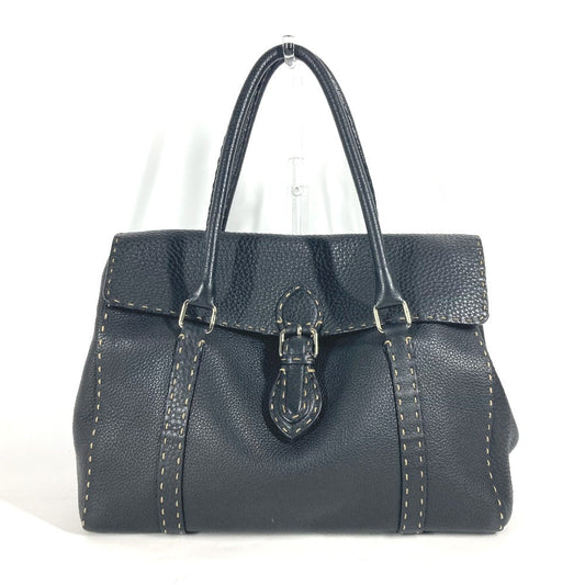FENDI Shoulder Bag leather black vintage Celeria Women Used