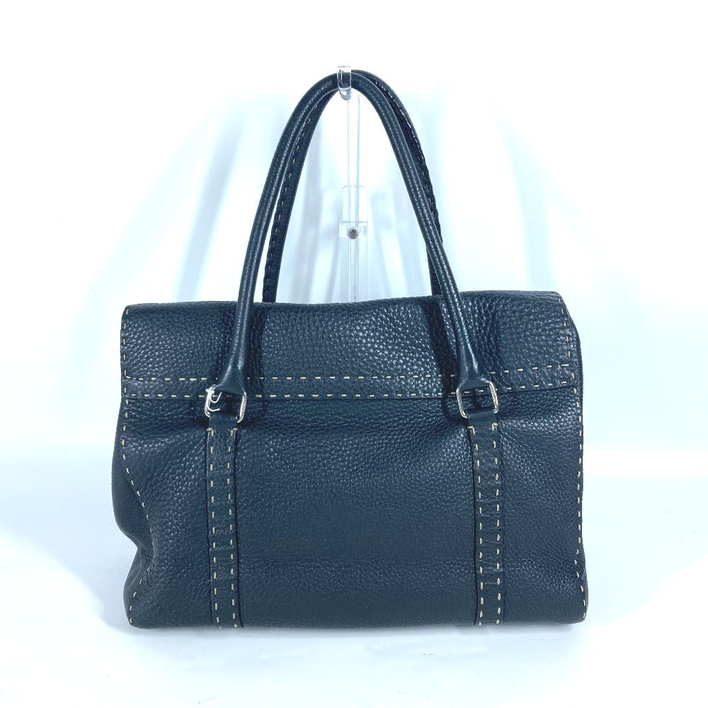 FENDI Shoulder Bag leather black vintage Celeria Women Used