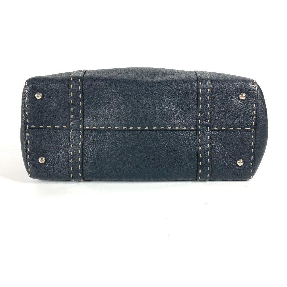 FENDI Shoulder Bag leather black vintage Celeria Women Used