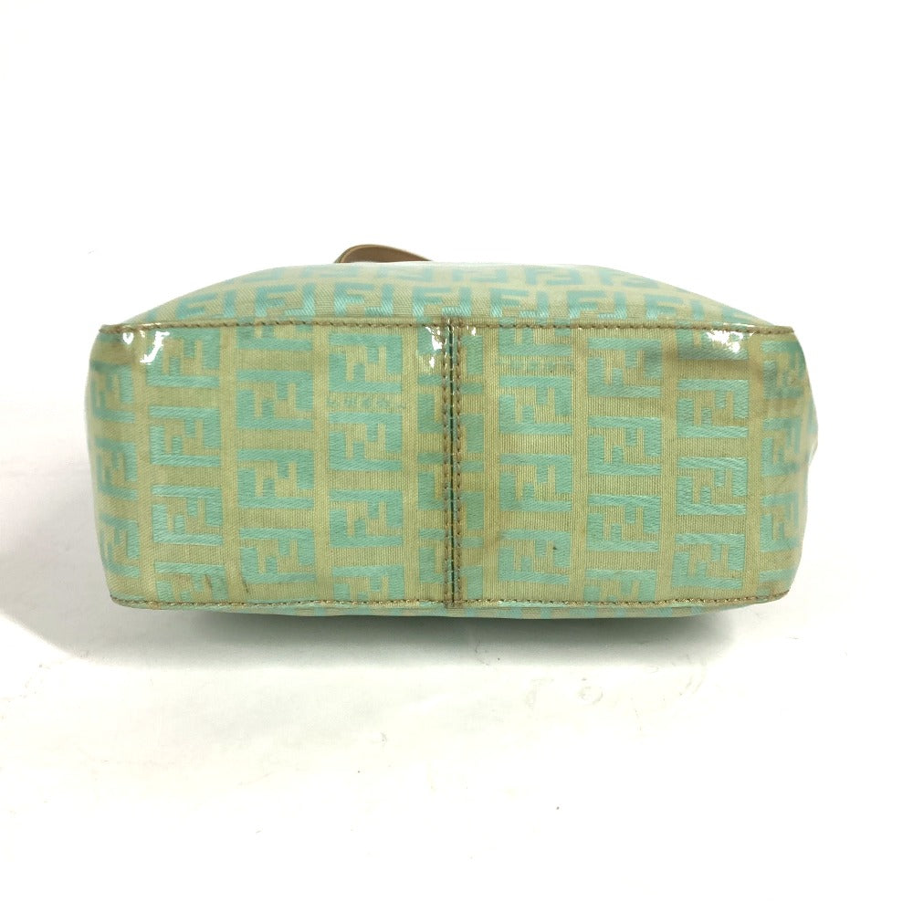 FENDI Shoulder Bag enamel green vintage logo zucca Women Used