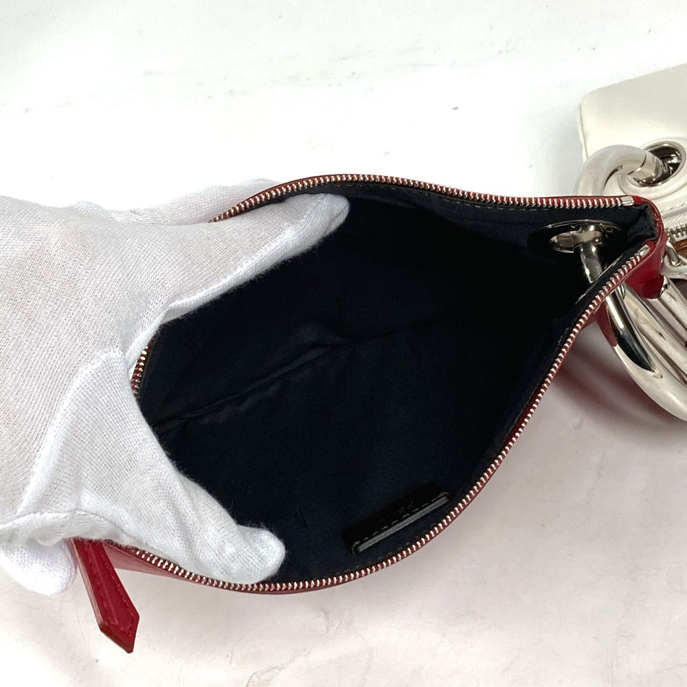 FENDI Clutch bag 8BS001 leather Red Triplet