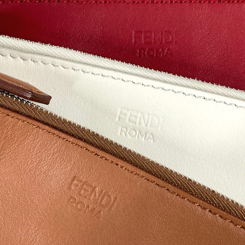 FENDI Clutch bag 8BS001 leather Red Triplet
