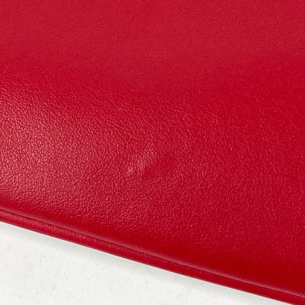 FENDI Clutch bag 8BS001 leather Red Triplet