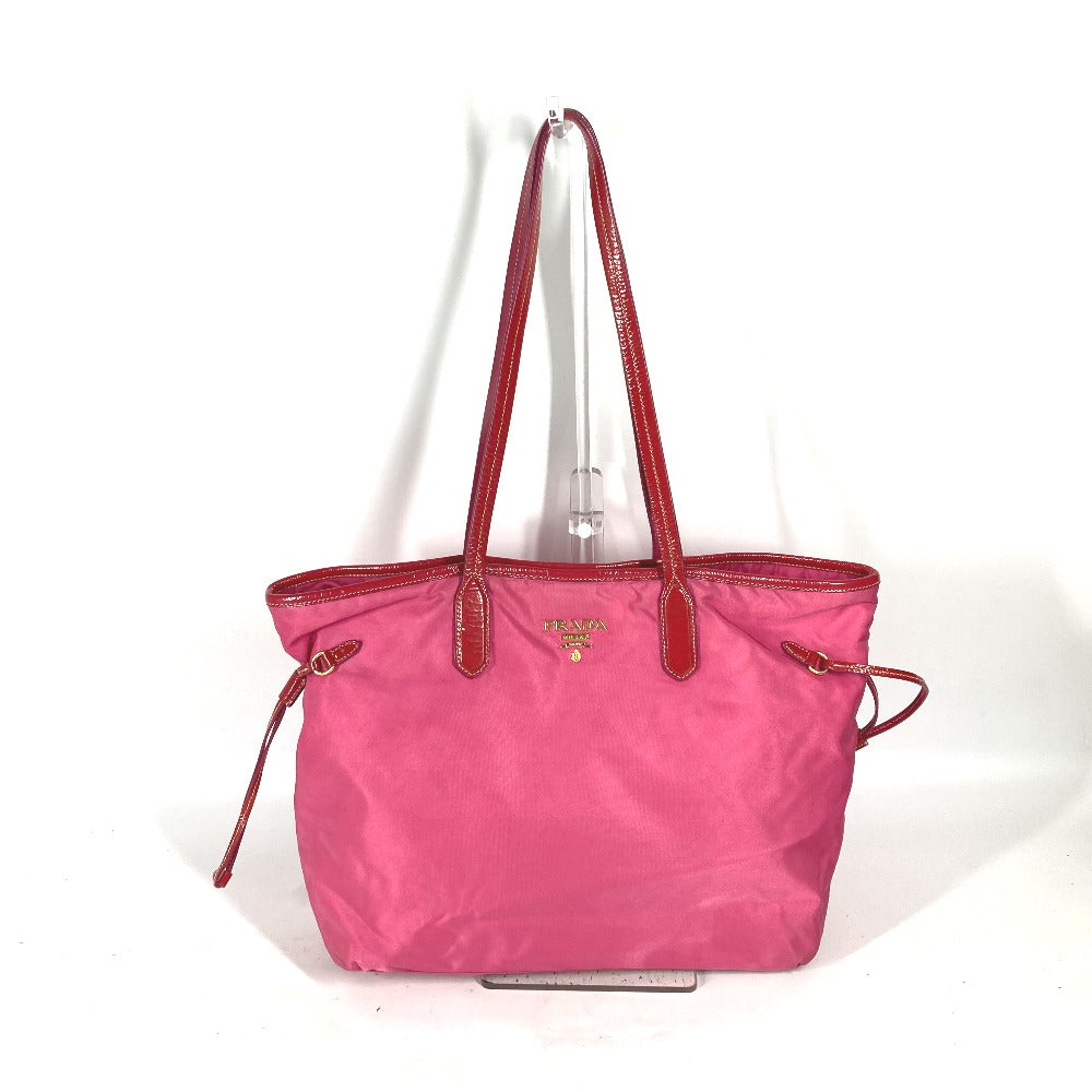 PRADA Shoulder Bag Nylon, enamel pink logo