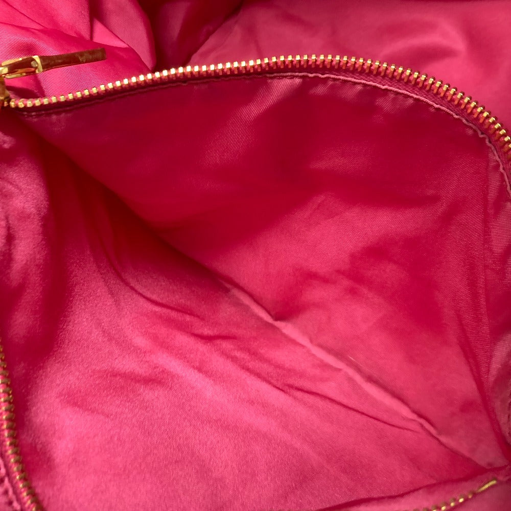 PRADA Shoulder Bag Nylon, enamel pink logo