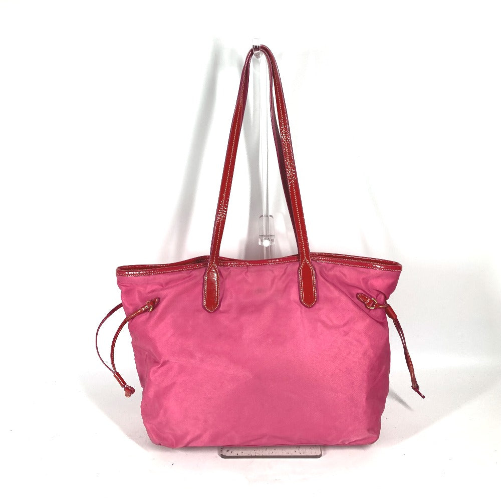 PRADA Shoulder Bag Nylon, enamel pink logo