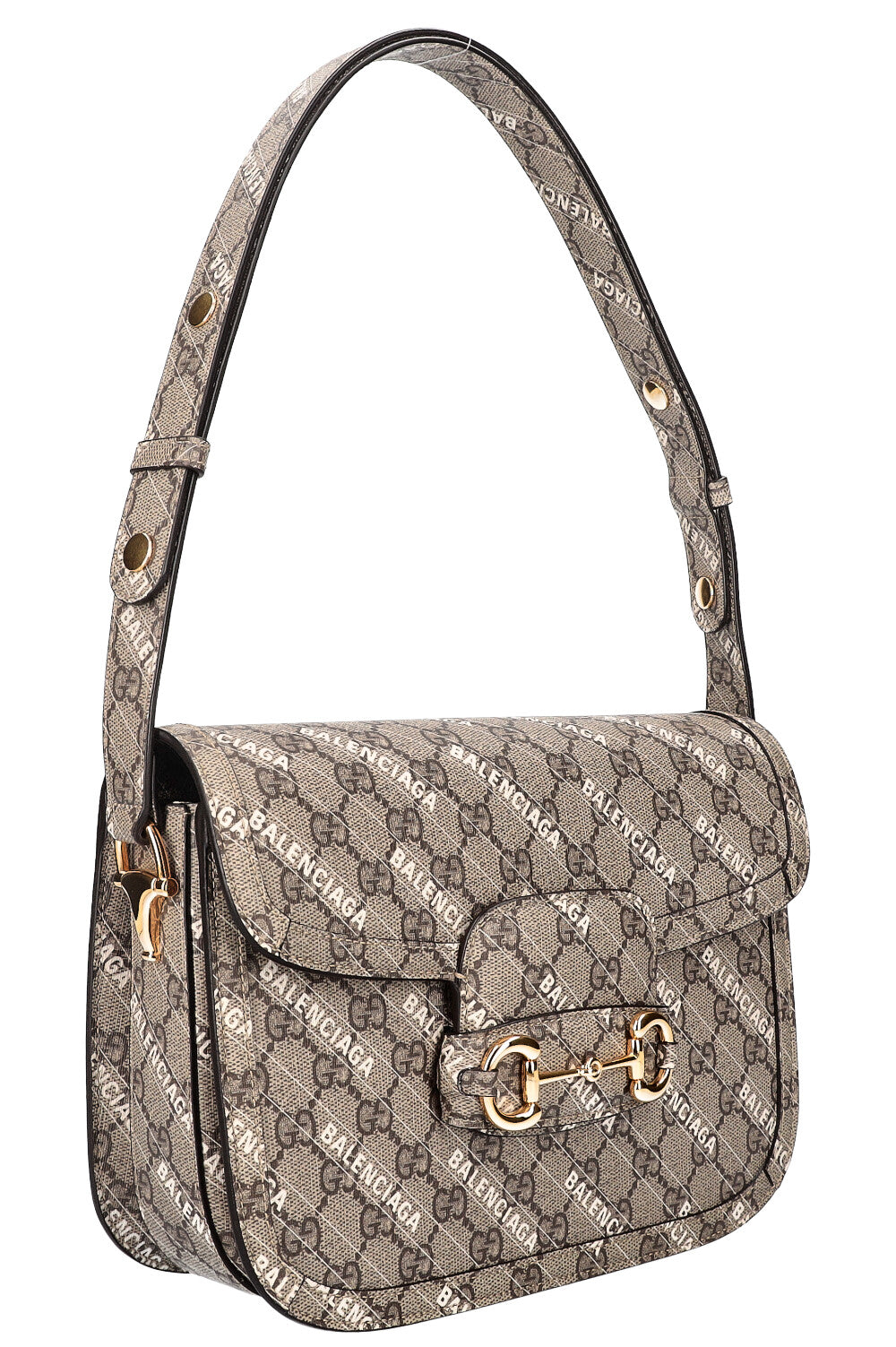 GUCCI x BALENCIAGA The Hacker Project Horsebit 1955 Bag GG Canvas Supreme