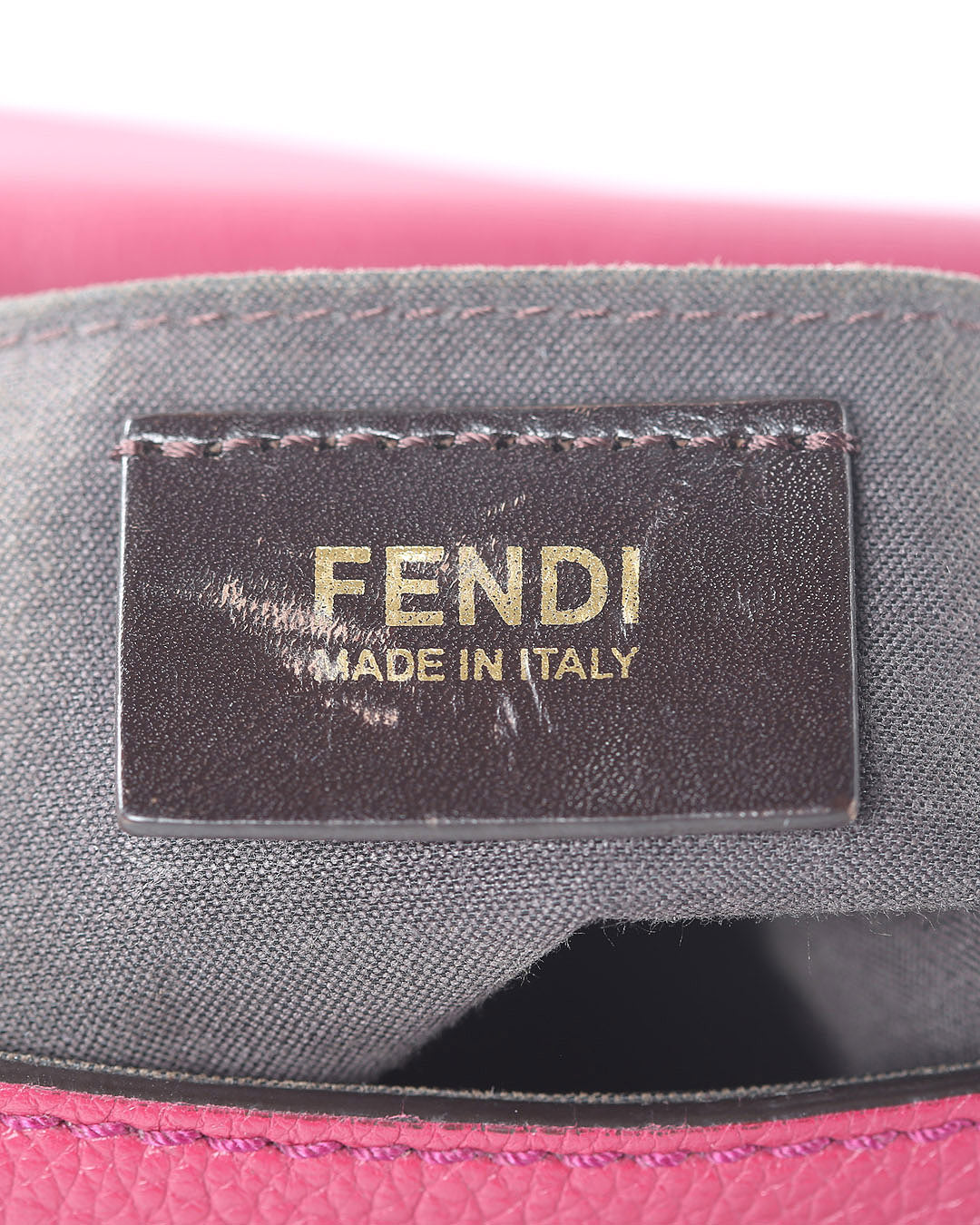 FENDI Fuchsia Leather Crossbody Bag