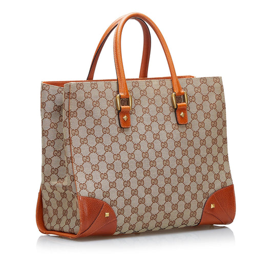 Gucci GG Canvas Nailhead Tote