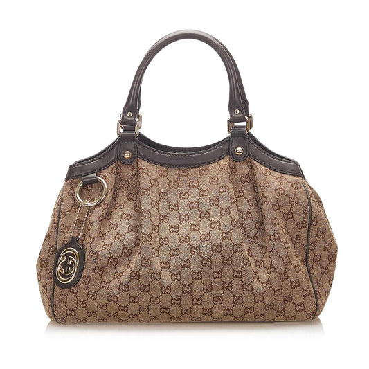 Gucci GG Canvas Sukey Tote Bag (SHG-17378)