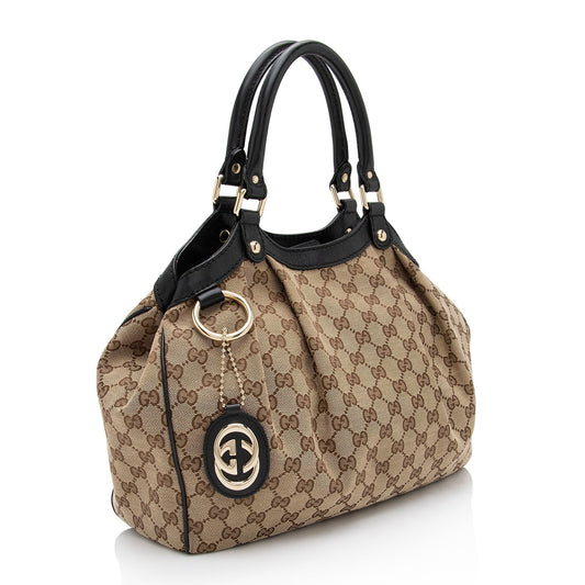 Gucci GG Canvas Sukey Medium Tote (SHF-VHUhKL)