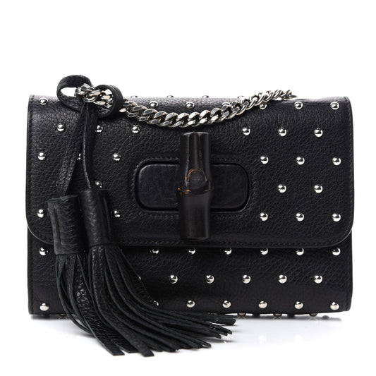 Gucci Miss Bamboo Studded Shoulder Bag