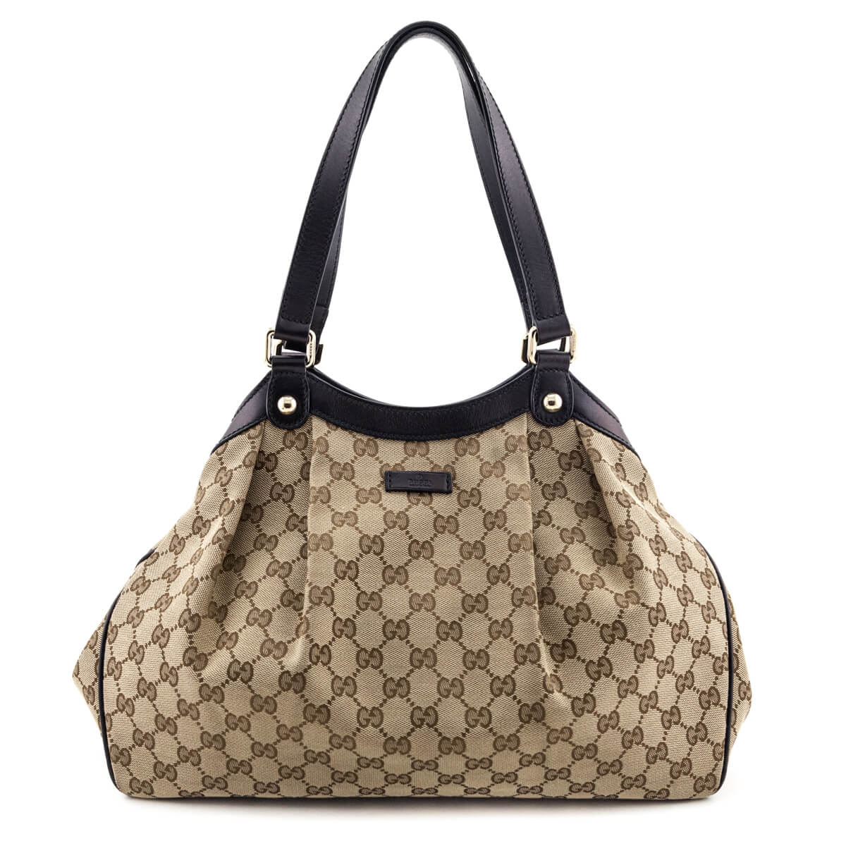 Gucci Beige GG Monogram Canvas Shoulder Bag