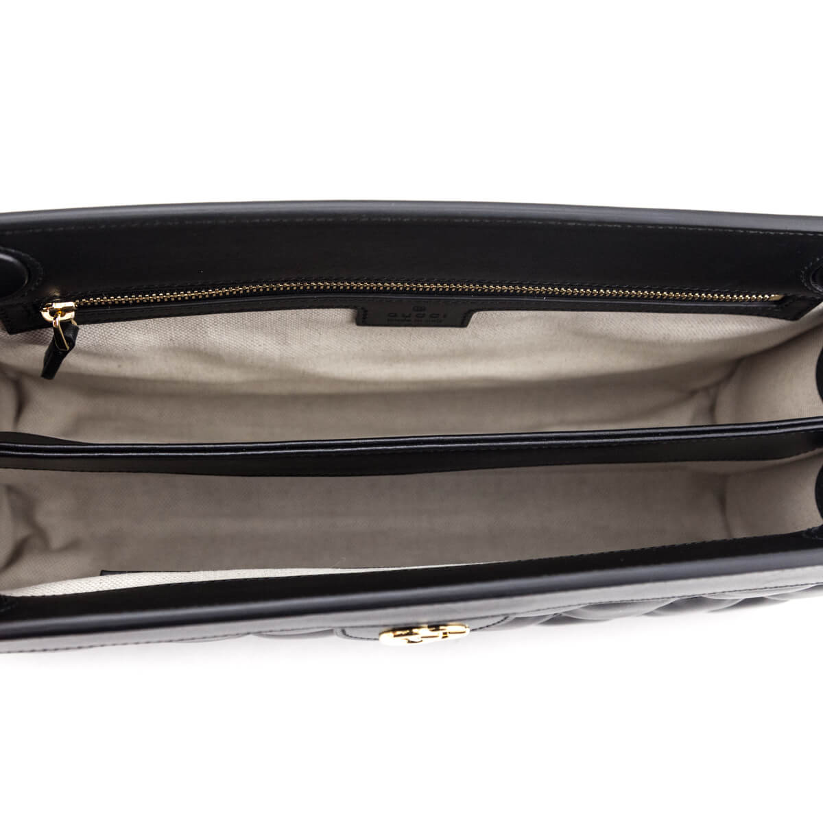 Gucci Black Calfskin GG Matelasse Medium Slim Chain Shoulder Bag