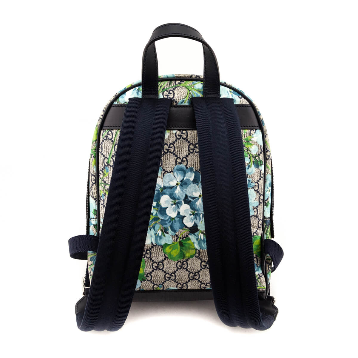 Gucci Blue GG Supreme Monogram Blooms Small Day Backpack