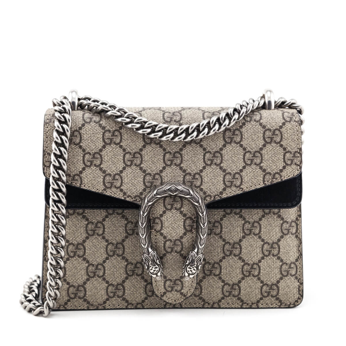 Gucci GG Supreme Monogram Black Mini Dionysus Shoulder Bag