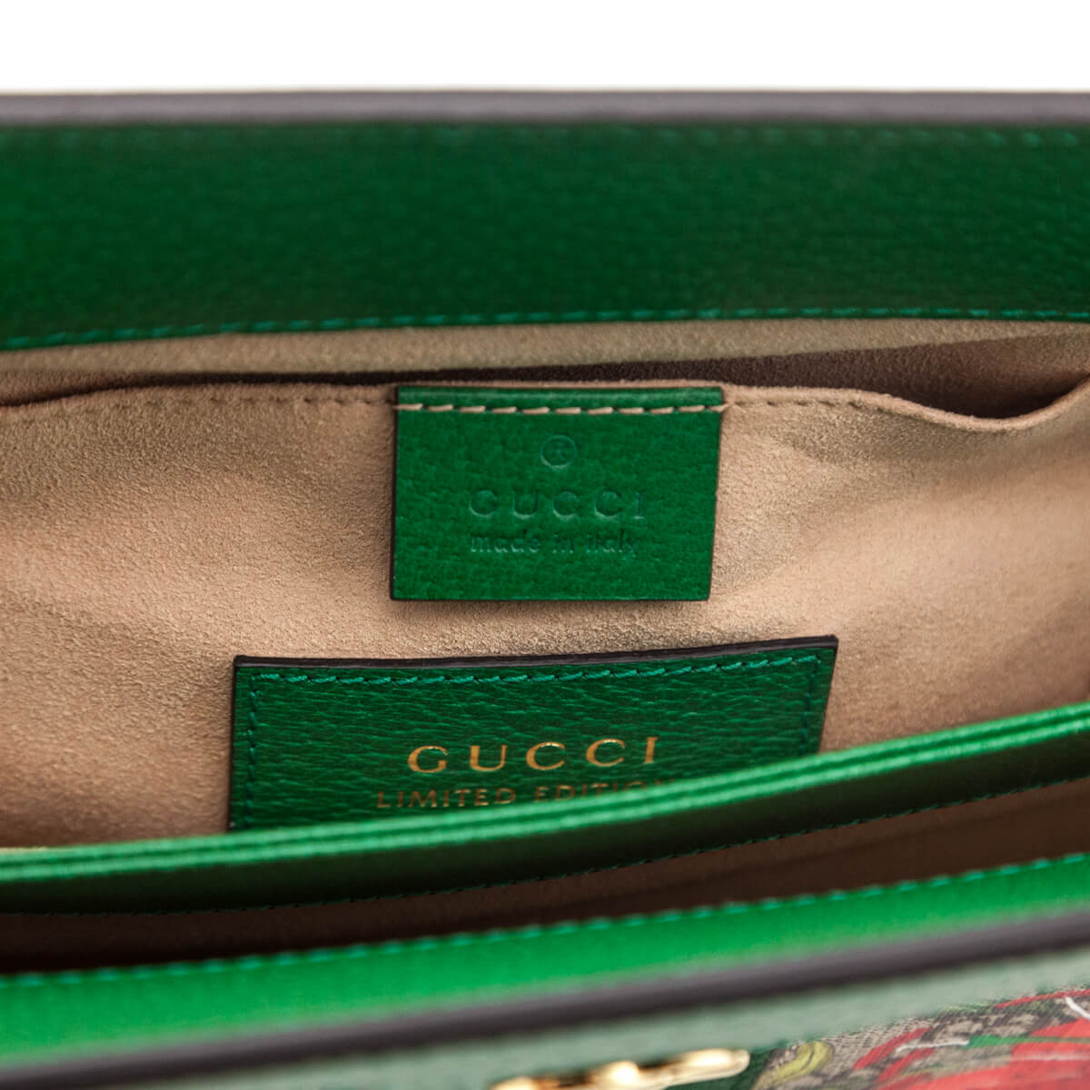 Gucci Green GG Supreme Canvas Small Ophidia Flora Shoulder Bag