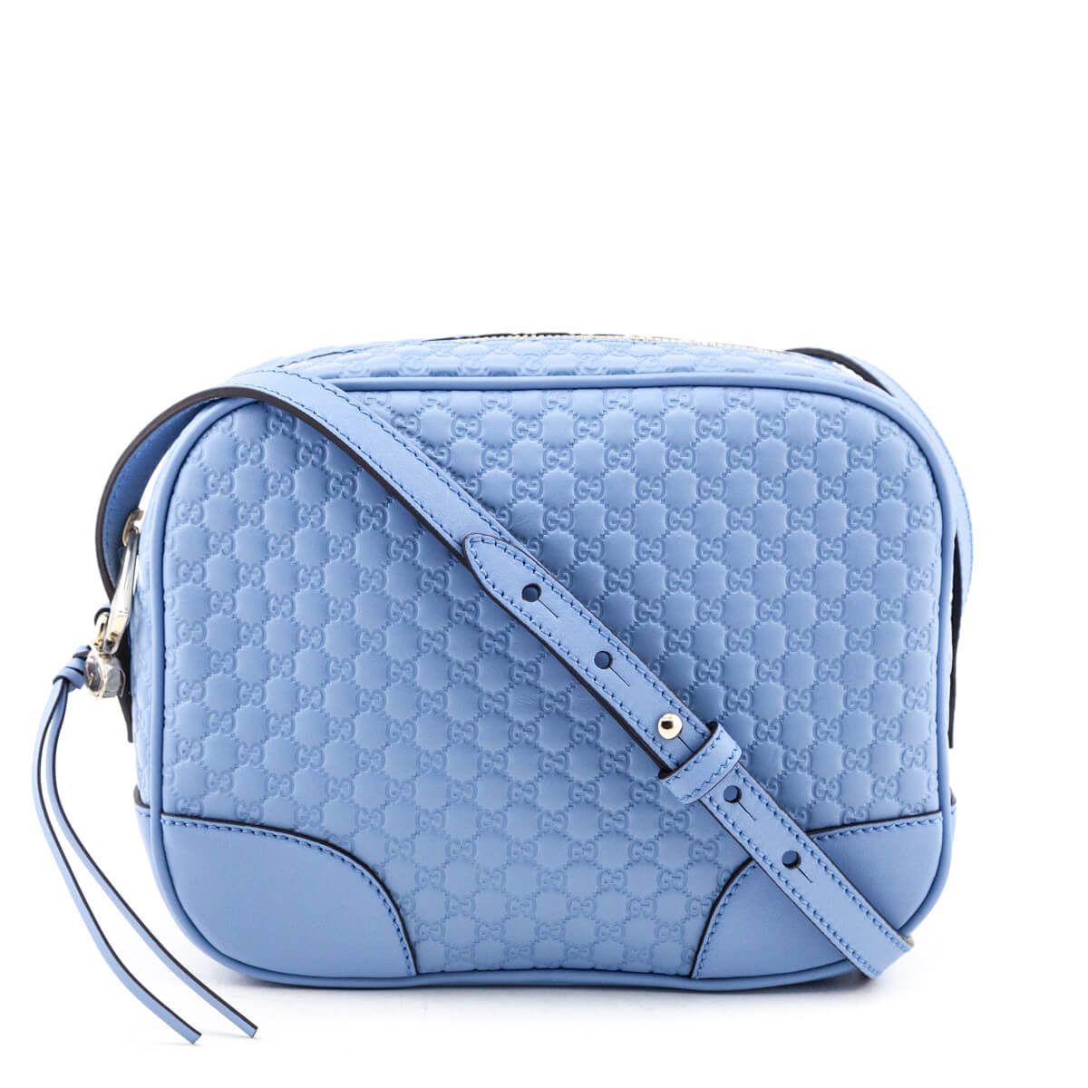 Gucci Mineral Blue Microguccissima Bree Crossbody Bag