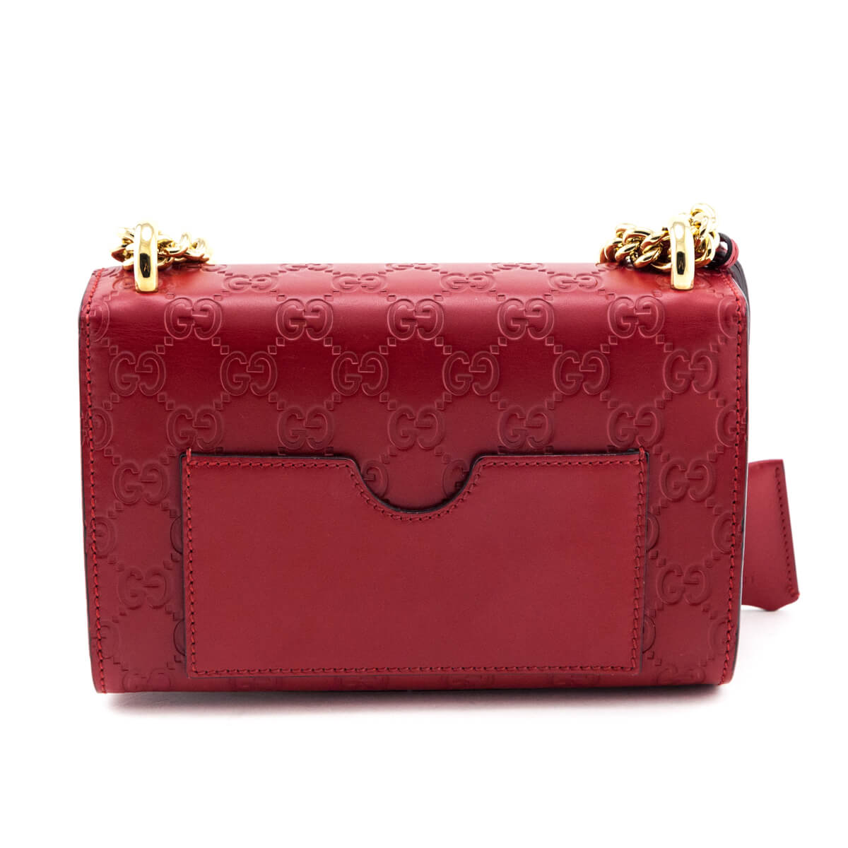 Gucci Red Guccissima Small PadLock Shoulder Bag