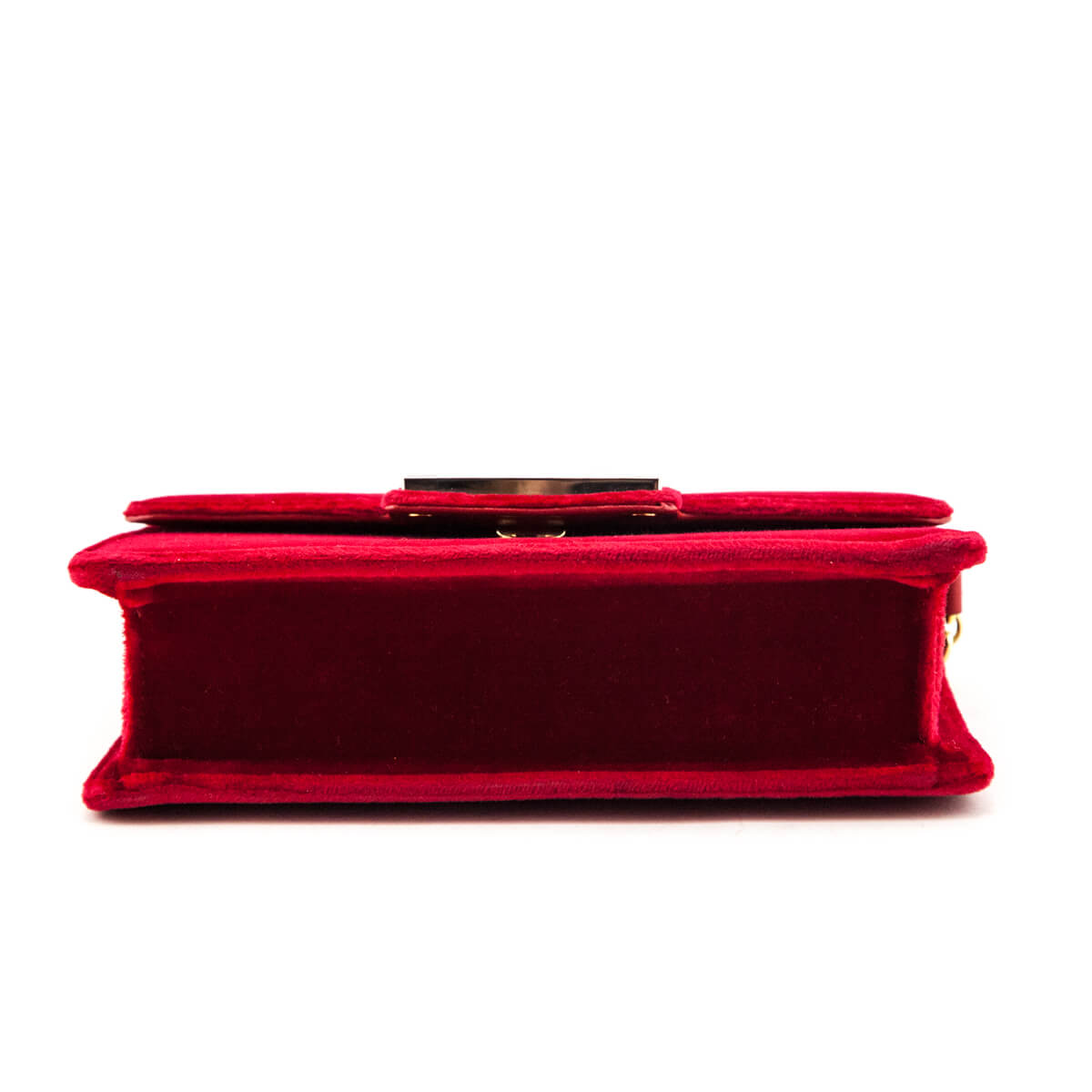 Gucci Red Velvet Crystal Square G Crossbody Bag