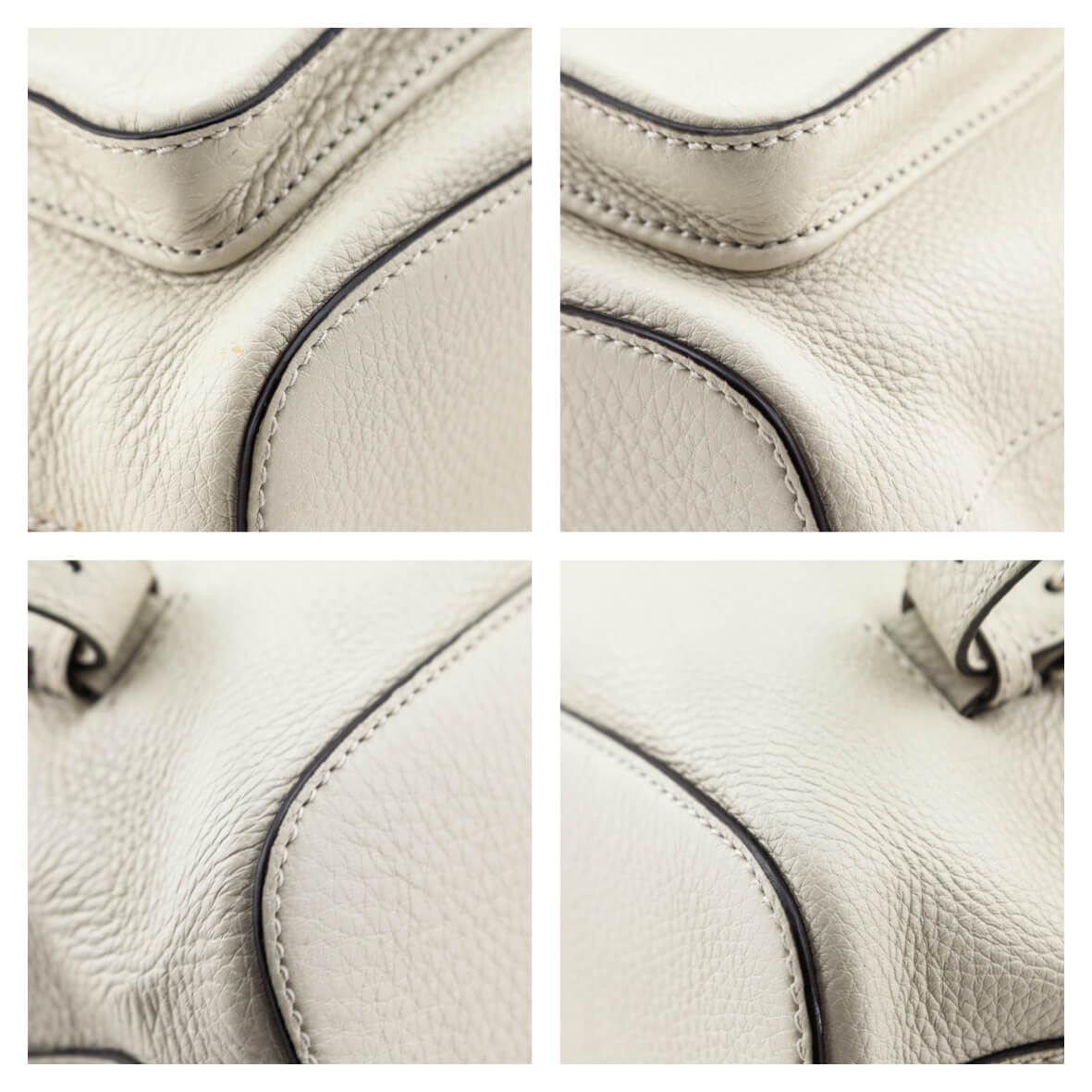 Gucci White Leather Daily Backpack