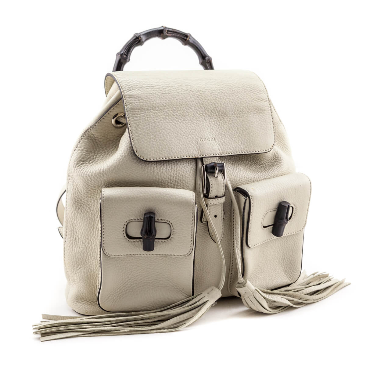 Gucci White Leather Daily Backpack