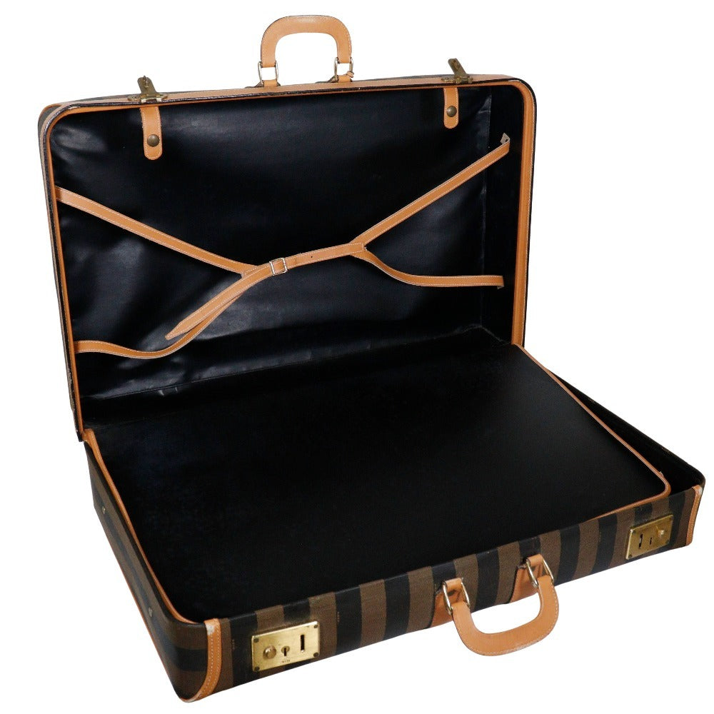 FENDI Carry Bag PVC, Leather Brown