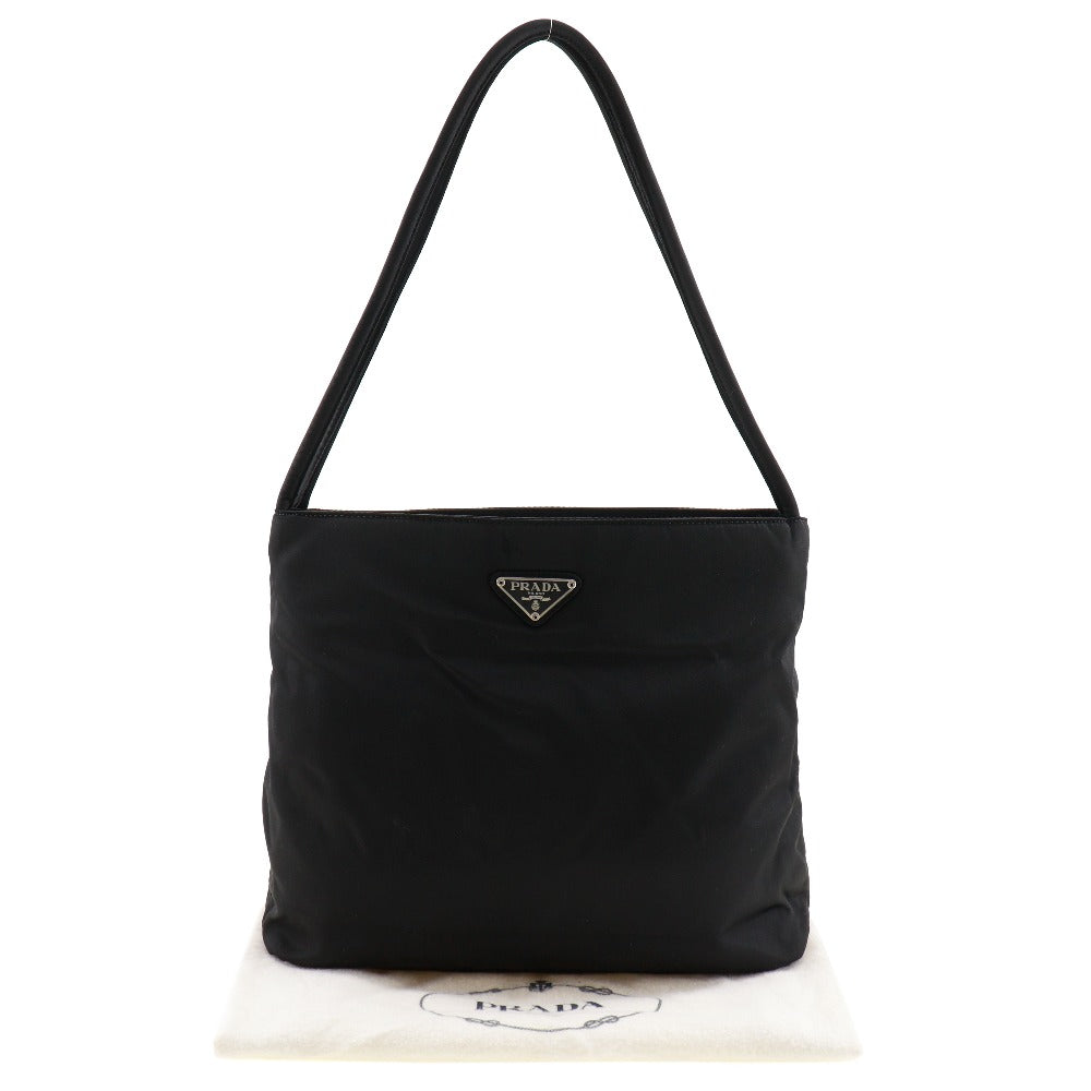 PRADA Shoulder Bag Nylon black Women Used