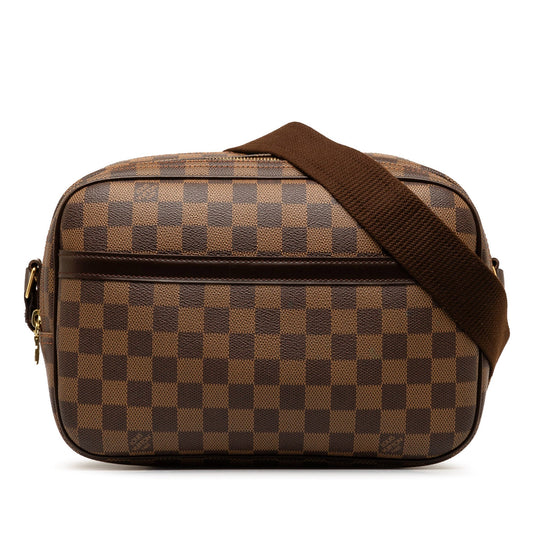 Brown Louis Vuitton Damier Ebene Reporter PM Crossbody Bag