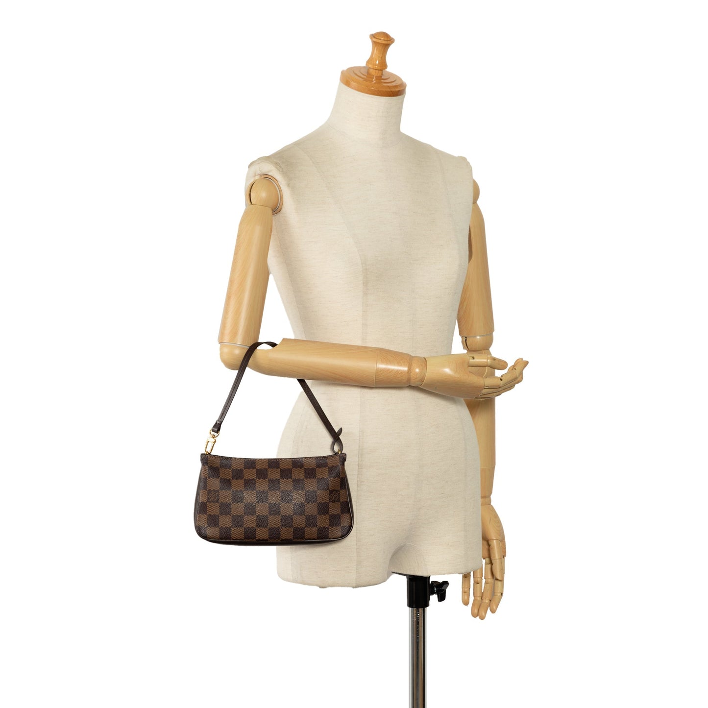 Brown Louis Vuitton Damier Ebene Pochette Accessoires Shoulder Bag