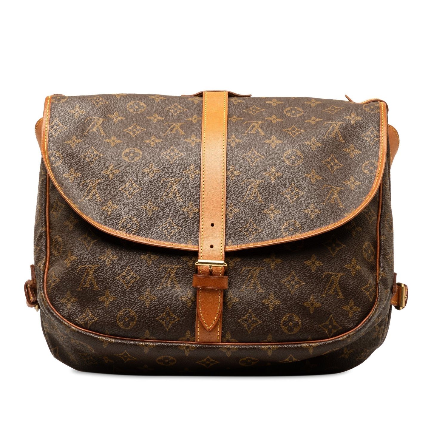 Brown Louis Vuitton Monogram Saumur 35 Crossbody Bag