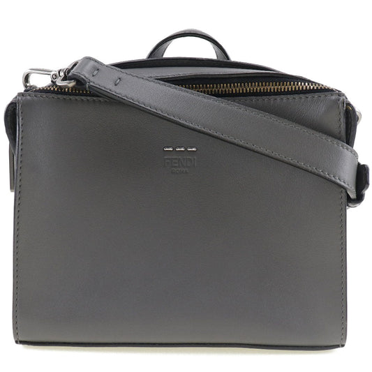 FENDI Handbag 7M0238O7B leather gray 2WAYShoulder mini messenger Women Used