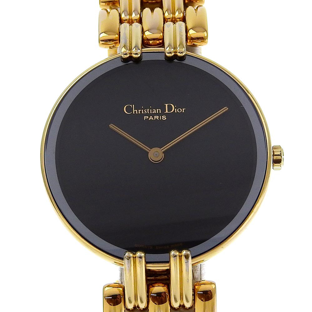 Christian Dior Watches Quartz 46154-3 Plated Gold black Bakira black dial