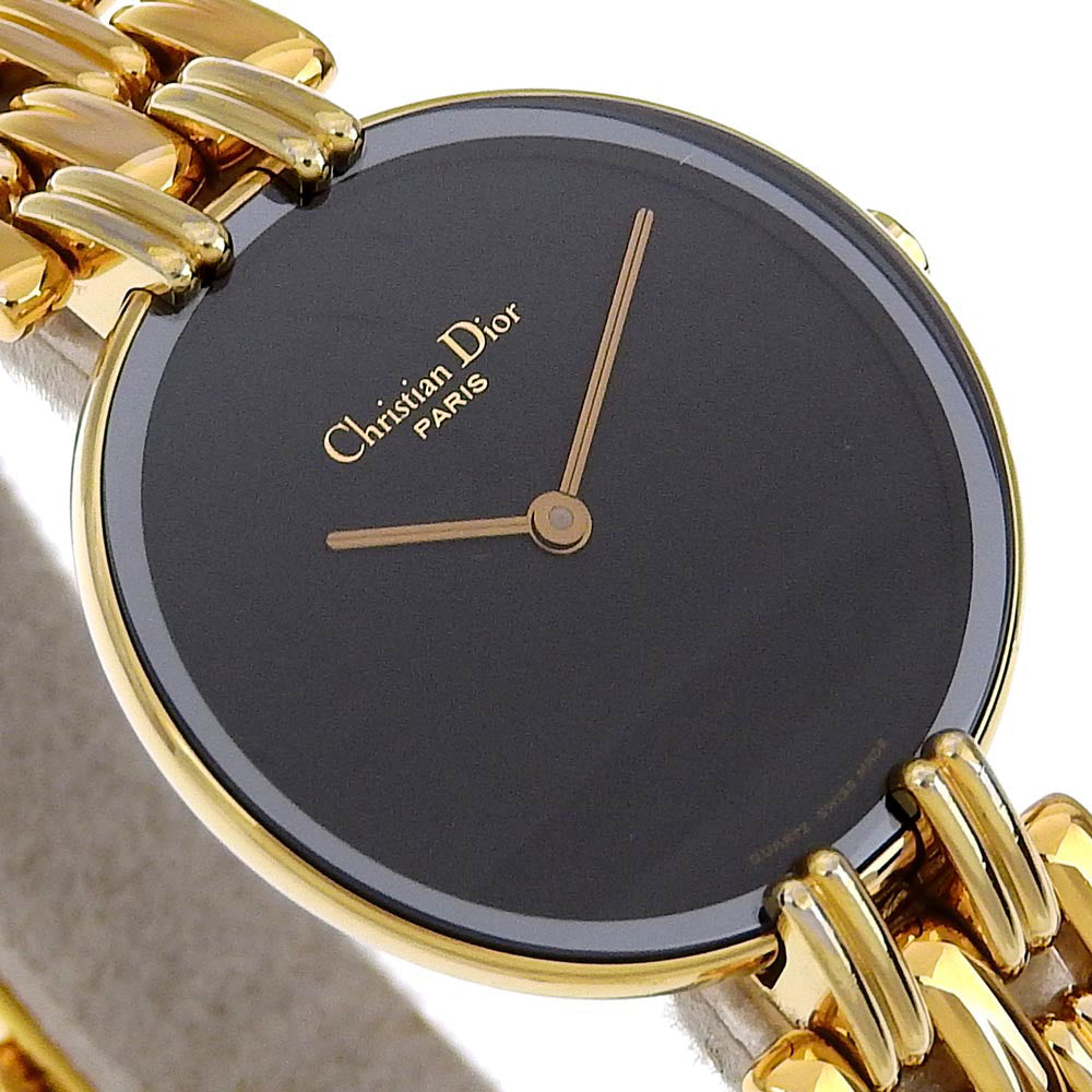 Christian Dior Watches Quartz 46154-3 Plated Gold black Bakira black dial