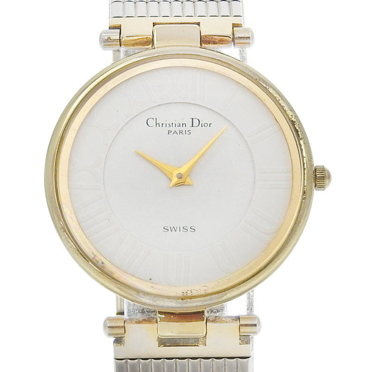 Christian Dior Watches Quartz 4715032 Stainless Steel , Plated Gold white White dial mens Used