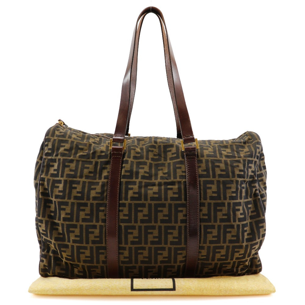 FENDI Boston Duffel bag Nylon canvas Brown Zucca unisex(Unisex) Used