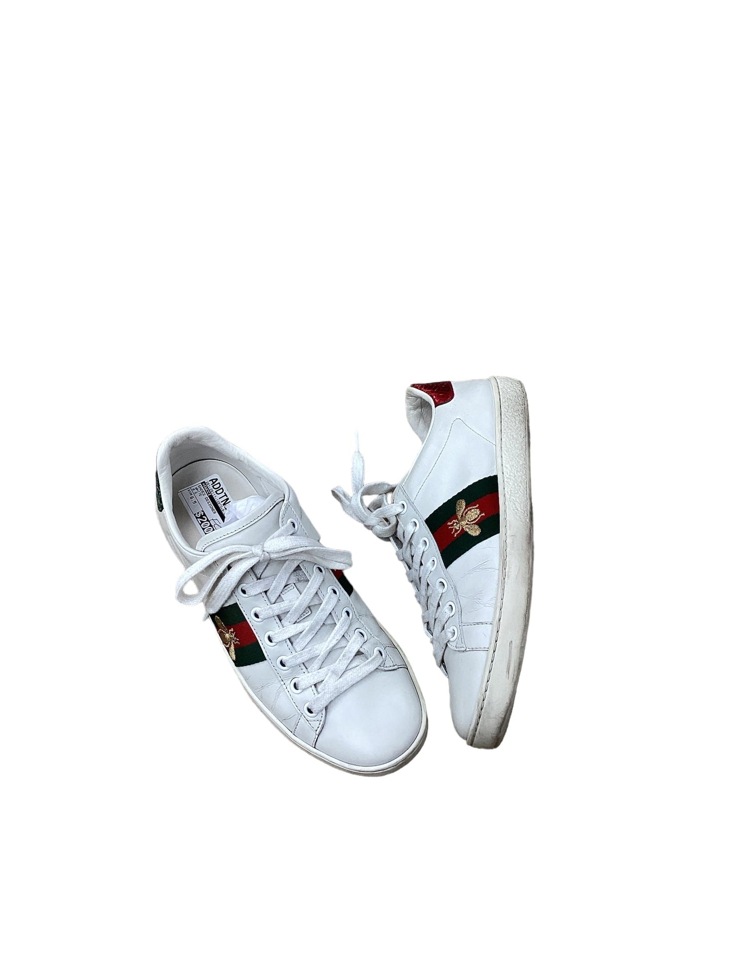 White Shoes Designer Gucci, Size 6.5