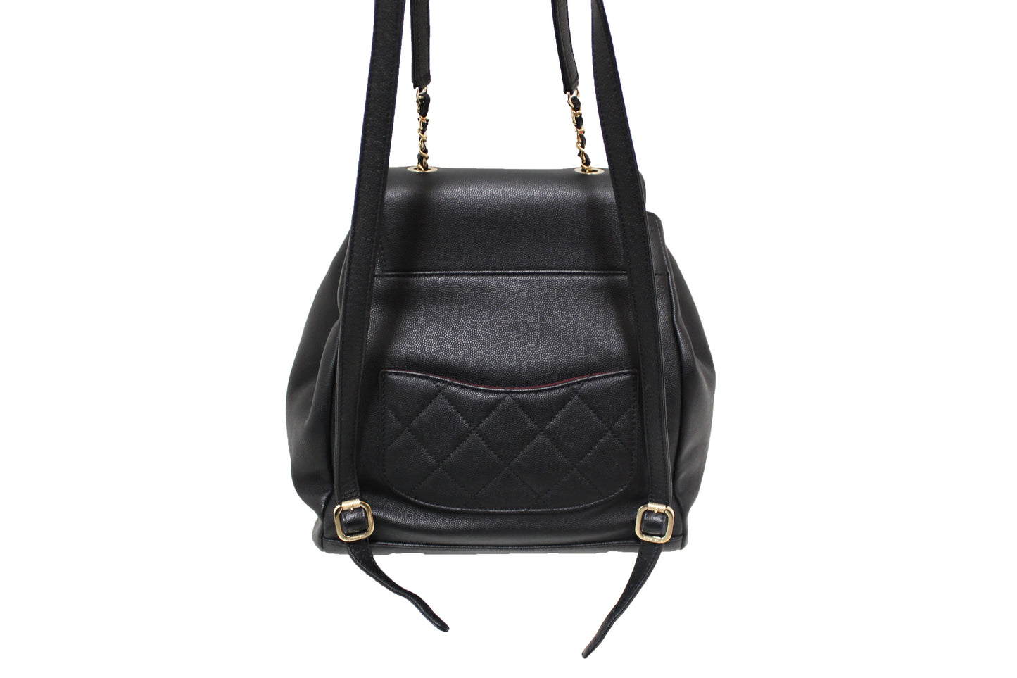 Chanel Black Caviar Leather Business Affinity Backpack