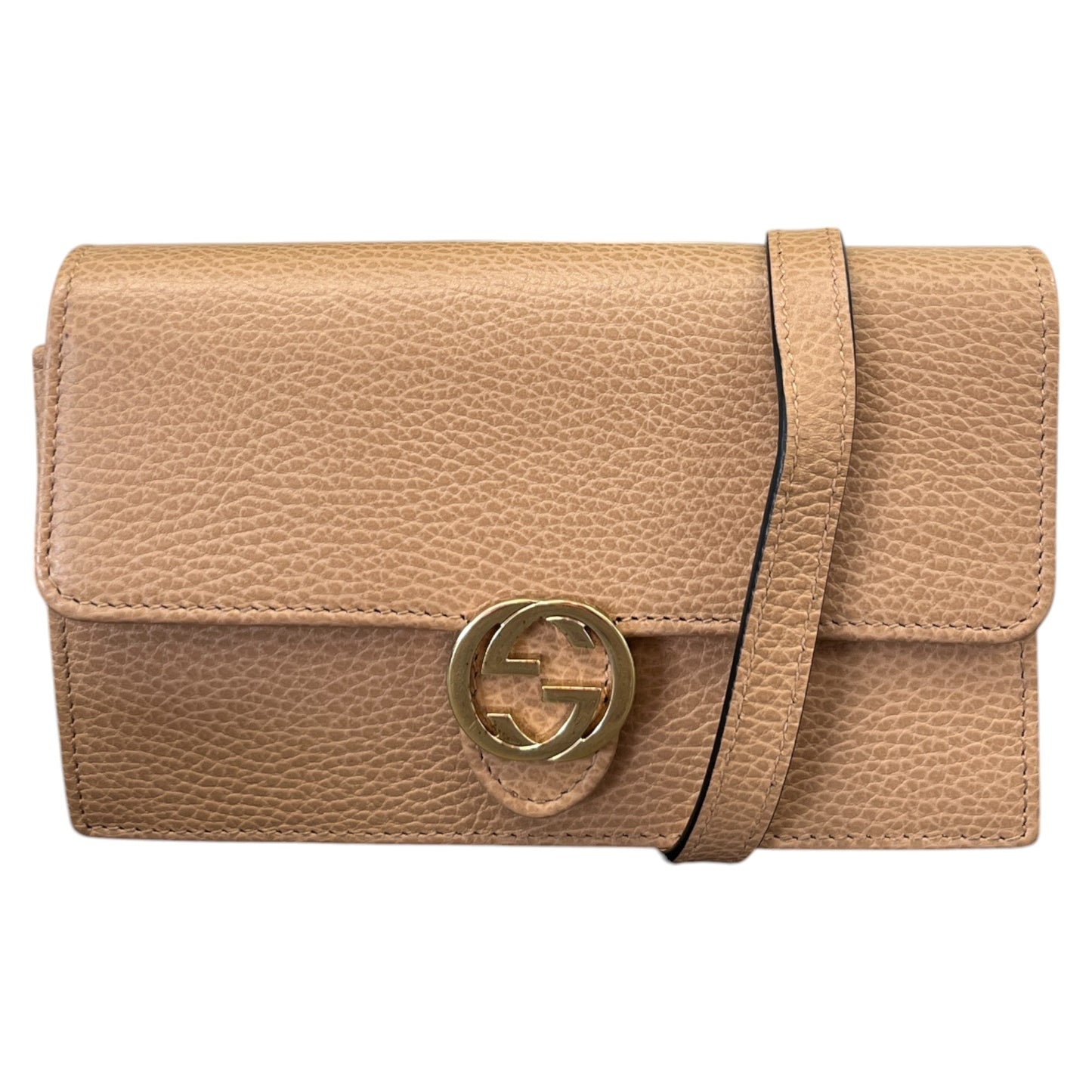 Women's Gg Interlocking Wallet On Chain Handbag Beige