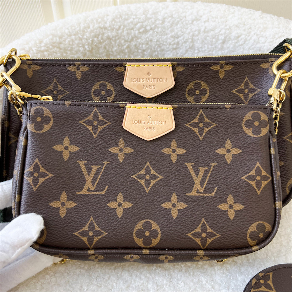 LV Multi Pochette Accessoires MPA in Monogram Canvas, Khaki Strap and GHW