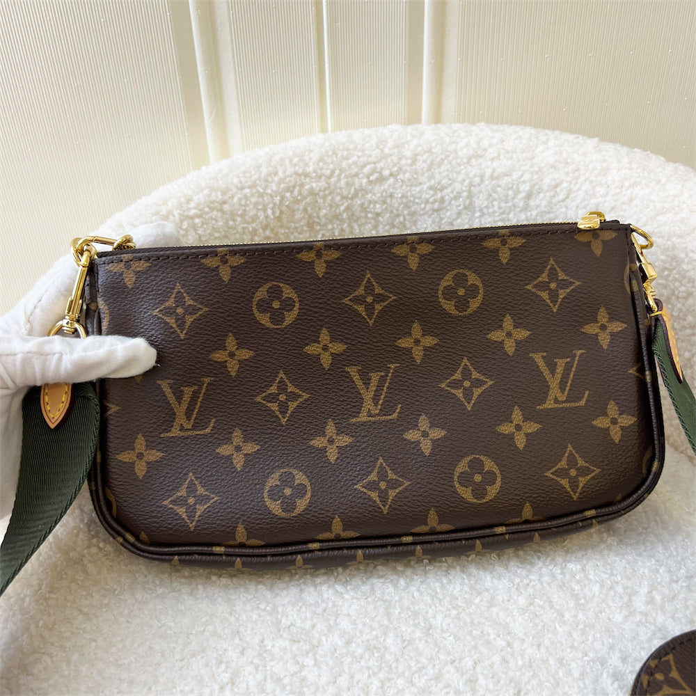 LV Multi Pochette Accessoires MPA in Monogram Canvas, Khaki Strap and GHW